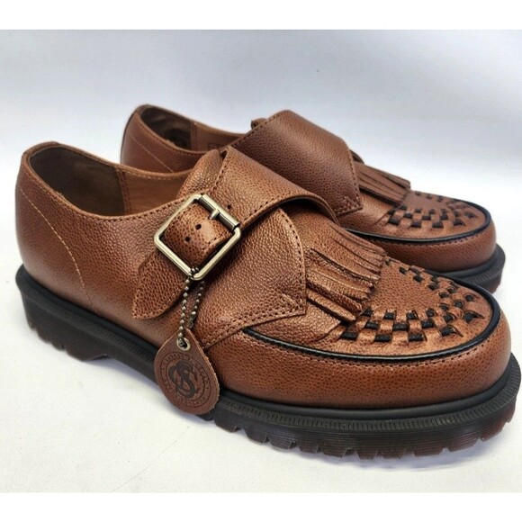 New Dr. Martens  Leather Buckle RAMSEY MONK KLT Creepers Whiskey Men’s Size 13 main image 9